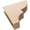 Ekena Millwork 6"W x 24"D x 24"H Thin Ridgewood Rough Cedar Woodgrain TimberThane Corbel, Primed Tan CORUR06X24X24RIDRCPR - alternate 5